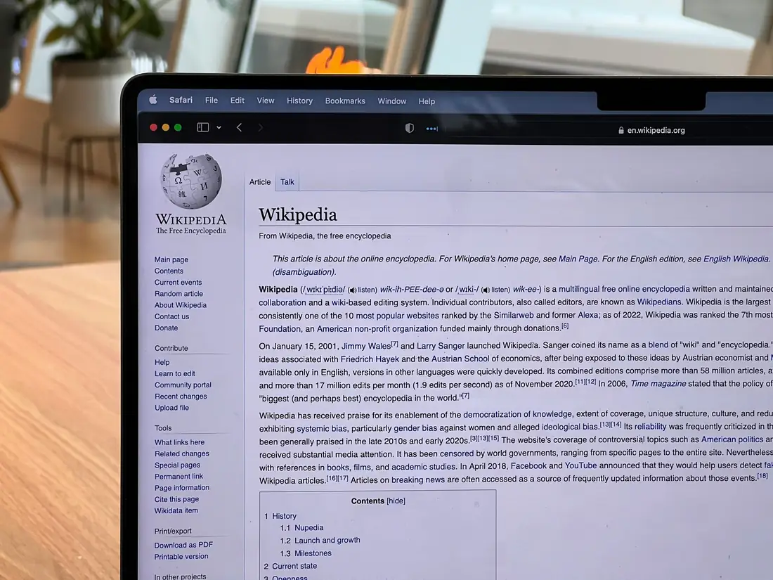 Wikipedia page creation